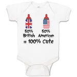 Baby Clothes 50% British 50% American = 100% Cute Baby Bodysuits Cotton