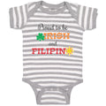Baby Clothes Proud to Be Irish and Filipino Baby Bodysuits Boy & Girl Cotton
