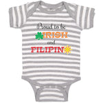 Baby Clothes Proud to Be Irish and Filipino Baby Bodysuits Boy & Girl Cotton