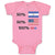 Baby Clothes 50% Nicaraguan + 50% Usa = 100% Me Baby Bodysuits Boy & Girl Cotton