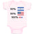 Baby Clothes 50% Nicaraguan + 50% Usa = 100% Me Baby Bodysuits Boy & Girl Cotton
