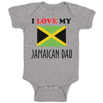 Baby Clothes I Love My Jamaican Dad Style B Baby Bodysuits Boy & Girl Cotton