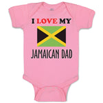 Baby Clothes I Love My Jamaican Dad Style B Baby Bodysuits Boy & Girl Cotton