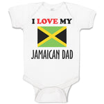 Baby Clothes I Love My Jamaican Dad Style B Baby Bodysuits Boy & Girl Cotton