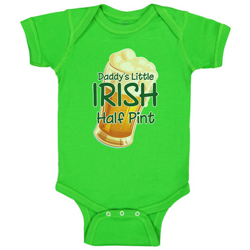 Baby Clothes Daddy's Little Irish Half Pint St Patrick's Baby Bodysuits Cotton