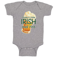 Baby Clothes Daddy's Little Irish Half Pint St Patrick's Baby Bodysuits Cotton