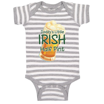 Baby Clothes Daddy's Little Irish Half Pint St Patrick's Baby Bodysuits Cotton
