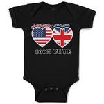 Baby Clothes 50% British + 50% American = 100% Cute Baby Bodysuits Cotton