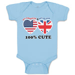 Baby Clothes 50% British + 50% American = 100% Cute Baby Bodysuits Cotton