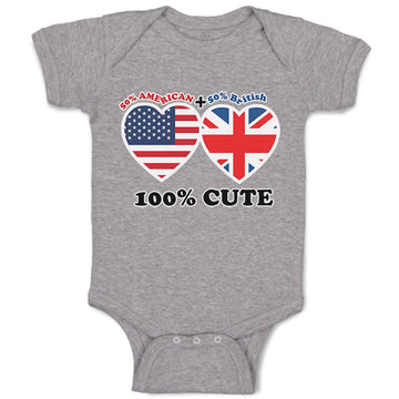 Baby Clothes 50% British + 50% American = 100% Cute Baby Bodysuits Cotton