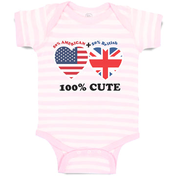 Baby Clothes 50% British + 50% American = 100% Cute Baby Bodysuits Cotton