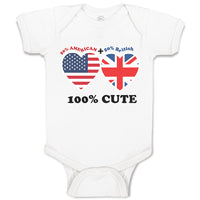 Baby Clothes 50% British + 50% American = 100% Cute Baby Bodysuits Cotton