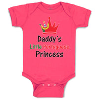 Baby Clothes Daddy's Little Portuguese Princess Baby Bodysuits Boy & Girl Cotton