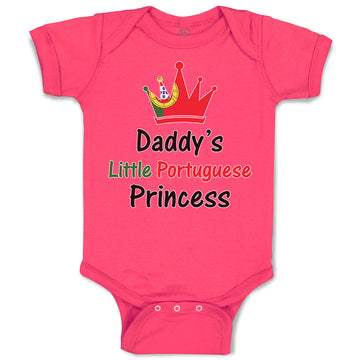 Baby Clothes Daddy's Little Portuguese Princess Baby Bodysuits Boy & Girl Cotton