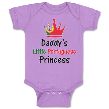 Baby Clothes Daddy's Little Portuguese Princess Baby Bodysuits Boy & Girl Cotton