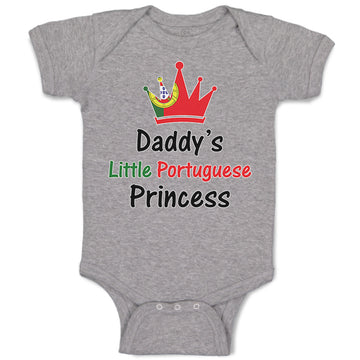 Baby Clothes Daddy's Little Portuguese Princess Baby Bodysuits Boy & Girl Cotton