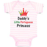 Baby Clothes Daddy's Little Portuguese Princess Baby Bodysuits Boy & Girl Cotton