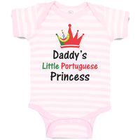 Baby Clothes Daddy's Little Portuguese Princess Baby Bodysuits Boy & Girl Cotton