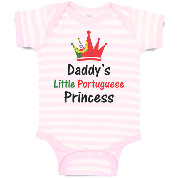 Baby Clothes Daddy's Little Portuguese Princess Baby Bodysuits Boy & Girl Cotton
