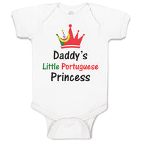 Baby Clothes Daddy's Little Portuguese Princess Baby Bodysuits Boy & Girl Cotton