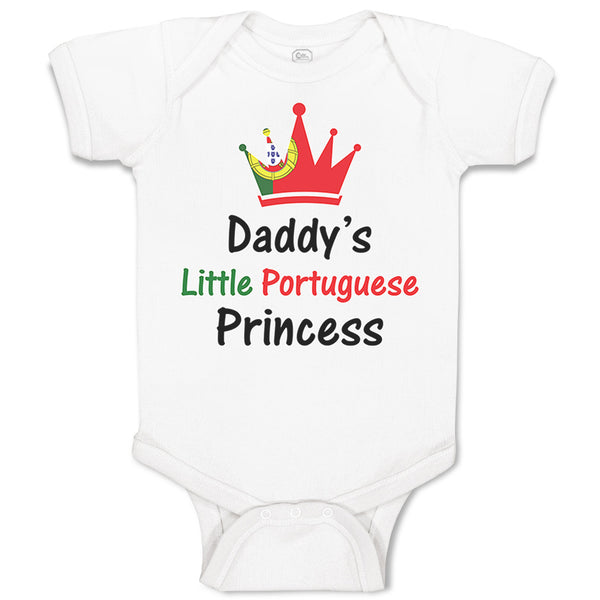Baby Clothes Daddy's Little Portuguese Princess Baby Bodysuits Boy & Girl Cotton