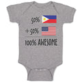 Baby Clothes 50% Philippines + 50% American = 100% Awesome Baby Bodysuits Cotton