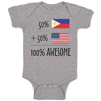 Baby Clothes 50% Philippines + 50% American = 100% Awesome Baby Bodysuits Cotton