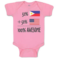 Baby Clothes 50% Philippines + 50% American = 100% Awesome Baby Bodysuits Cotton