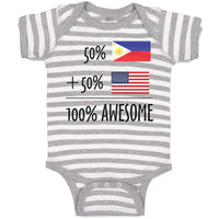 Baby Clothes 50% Philippines + 50% American = 100% Awesome Baby Bodysuits Cotton