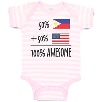 Baby Clothes 50% Philippines + 50% American = 100% Awesome Baby Bodysuits Cotton