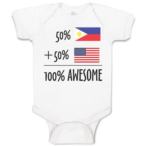 Baby Clothes 50% Philippines + 50% American = 100% Awesome Baby Bodysuits Cotton