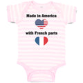 Baby Clothes Made in America with French Parts Baby Bodysuits Boy & Girl Cotton