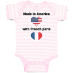 Baby Clothes Made in America with French Parts Baby Bodysuits Boy & Girl Cotton