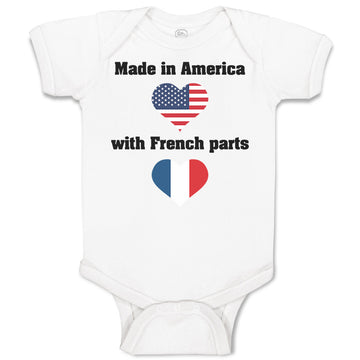 Baby Clothes Made in America with French Parts Baby Bodysuits Boy & Girl Cotton
