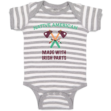 Baby Clothes Native American Made with Irish Parts Baby Bodysuits Cotton