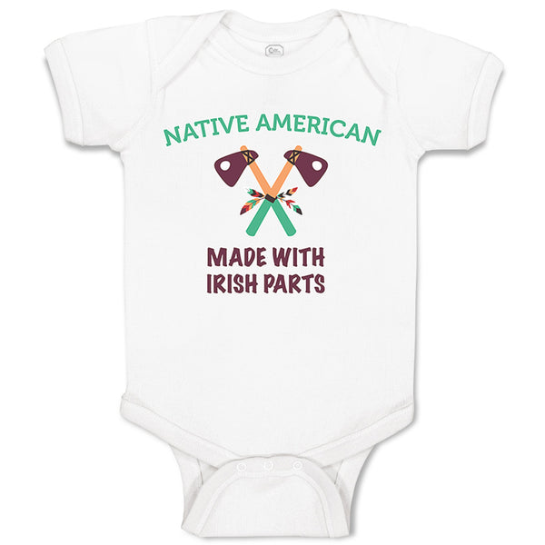 Baby Clothes Native American Made with Irish Parts Baby Bodysuits Cotton