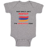 Baby Clothes Not Only I'M Perfect I'M Armenian Too B Funny Baby Bodysuits Cotton