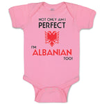 Baby Clothes Not Only I'M Perfect I'M Albanian Too A Funny Baby Bodysuits Cotton