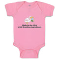 Baby Clothes Made in The Usa with Brazilian Parts Baby Bodysuits Cotton