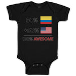 Baby Clothes 50% Colombian 50% American = 100% Awesome Baby Bodysuits Cotton