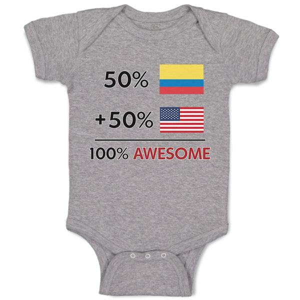 Baby Clothes 50% Colombian 50% American = 100% Awesome Baby Bodysuits Cotton