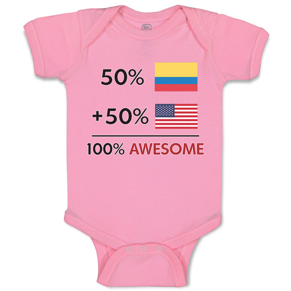 Baby Clothes 50% Colombian 50% American = 100% Awesome Baby Bodysuits Cotton