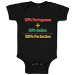 Baby Clothes 50% Portuguese 50% Italian = 100% Perfection Baby Bodysuits Cotton