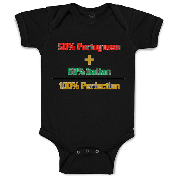 Baby Clothes 50% Portuguese 50% Italian = 100% Perfection Baby Bodysuits Cotton