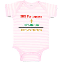 Baby Clothes 50% Portuguese 50% Italian = 100% Perfection Baby Bodysuits Cotton