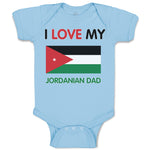 Baby Clothes I Love My Jordanian Dad Style A Baby Bodysuits Boy & Girl Cotton