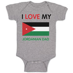 Baby Clothes I Love My Jordanian Dad Style A Baby Bodysuits Boy & Girl Cotton