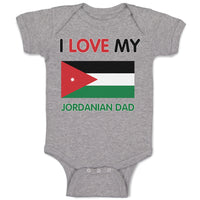 Baby Clothes I Love My Jordanian Dad Style A Baby Bodysuits Boy & Girl Cotton