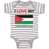 Baby Clothes I Love My Jordanian Dad Style A Baby Bodysuits Boy & Girl Cotton