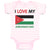 Baby Clothes I Love My Jordanian Dad Style A Baby Bodysuits Boy & Girl Cotton